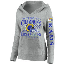 Los Angeles Rams 2021 NFC Women's Super Bowl LVI Champions Hoodies-Gray