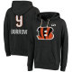 Joe Burrow Cincinnati Bengals Majestic Threads Super Bowl LVI Bound Name & Number Pullover Hoodie - Black.