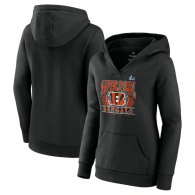 Cincinnati Bengals Fanatics Branded Women's Super Bowl LVI Bound Retro Pullover Hoodie - Black