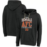 Cincinnati Bengals Majestic Threads 2021 AFC Champions Get Big Pullover Hoodie - Black