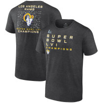 Los Angeles Rams Fanatics Branded Super Bowl LVI Champions Roster Signature T-Shirt - Heathered Charcoal