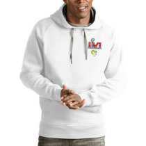 Los Angeles Rams Antigua Super Bowl LVI Bound Victory Pullover Hoodie-White