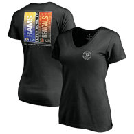 Cincinnati Bengals vs. Los Angeles Rams Fanatics Branded Women's Super Bowl LVI Matchup Tickets Please V-Neck T-Shirt - Black