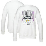 Los Angeles Rams WEAR by Erin Andrews Women's LVI Champions We Are The Champs Hoodies-White