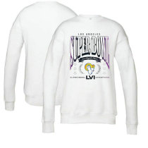 Los Angeles Rams WEAR by Erin Andrews Women's LVI Champions We Are The Champs Hoodies-White