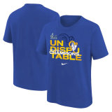 Los Angeles Rams Nike Youth Super Bowl LVI Champions Slogan T-Shirt - Royal Blue