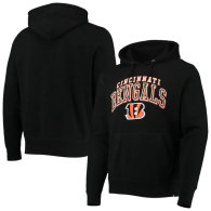 Cincinnati Bengals '47 Double Decker Headline Fleece Pullover Hoodie - Black