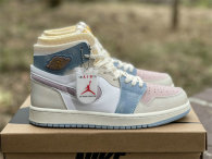 Authentic Air Jordan 1 Zoom CMFT Pink Oxford/Plum Fog-Summit White