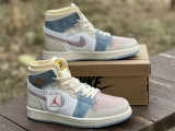 Authentic Air Jordan 1 Zoom CMFT Pink Oxford/Plum Fog-Summit White GS