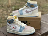 Authentic Air Jordan 1 Zoom CMFT Pink Oxford/Plum Fog-Summit White GS