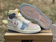 Authentic Air Jordan 1 Zoom CMFT Pink Oxford/Plum Fog-Summit White GS