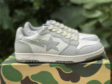 Authentic A Bathing Ape Bape SK8 Sta Grey White