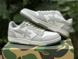 Authentic A Bathing Ape Bape SK8 Sta Grey White