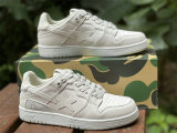Authentic A Bathing Ape Bape SK8 Sta Triple White