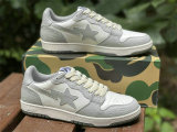 Authentic A Bathing Ape Bape SK8 Sta Grey White