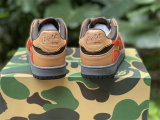 Authentic A Bathing Ape Bape SK8 Sta Brown Orange Black