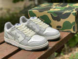 Authentic A Bathing Ape Bape SK8 Sta Grey White
