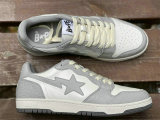 Authentic A Bathing Ape Bape SK8 Sta Grey White