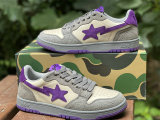 Authentic A Bathing Ape Bape SK8 Sta Grey Purple
