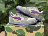 Authentic A Bathing Ape Bape SK8 Sta Grey Purple