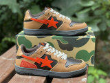 Authentic A Bathing Ape Bape SK8 Sta Brown Orange Black