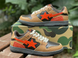 Authentic A Bathing Ape Bape SK8 Sta Brown Orange Black