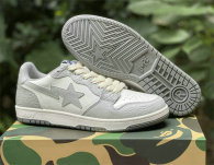 Authentic A Bathing Ape Bape SK8 Sta Grey White