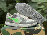 Authentic A Bathing Ape Bape SK8 Sta Grey Green