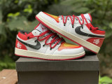 Authentic Air Jordan 1 Low Yellow/White/Red