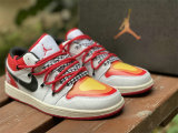 Authentic Air Jordan 1 Low Yellow/White/Red