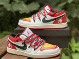 Authentic Air Jordan 1 Low Yellow/White/Red