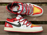 Authentic Air Jordan 1 Low Yellow/White/Red
