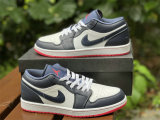 Authentic Air Jordan 1 Low Obsidian/Ember Glow-White/Blanc