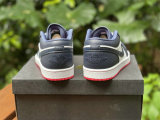 Authentic Air Jordan 1 Low Obsidian/Ember Glow-White/Blanc