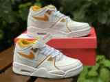Authentic Nike Air Flight 13 Mid White/Gold