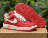 Authentic LV x Nike Air Force 1 Low Red/White