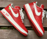 Authentic LV x Nike Air Force 1 Low Red/White