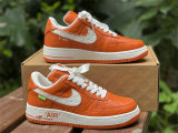 Authentic LV x Nike Air Force 1 Low Orange/White