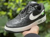 Authentic LV x Nike Air Force 1 Low Black/White