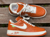 Authentic LV x Nike Air Force 1 Low Orange/White