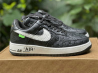 Authentic LV x Nike Air Force 1 Low Black/White
