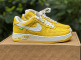 Authentic LV x Nike Air Force 1 Low Yellow/White