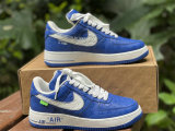 Authentic LV x Nike Air Force 1 Low Blue/White
