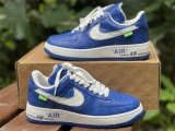 Authentic LV x Nike Air Force 1 Low Blue/White