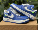 Authentic LV x Nike Air Force 1 Low Blue/White