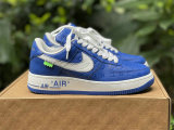 Authentic LV x Nike Air Force 1 Low Blue/White