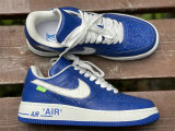 Authentic LV x Nike Air Force 1 Low Blue/White