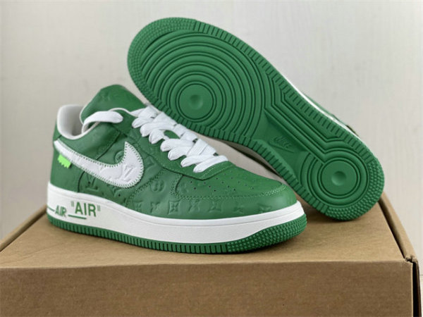 Authentic LV x Nike Air Force 1 Low Green/White
