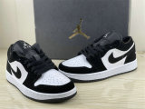 Authentic Air Jordan 1 Low Black/White