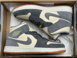 Authentic Air Jordan 1 Mid Coconut Milk/Particle Grey-White